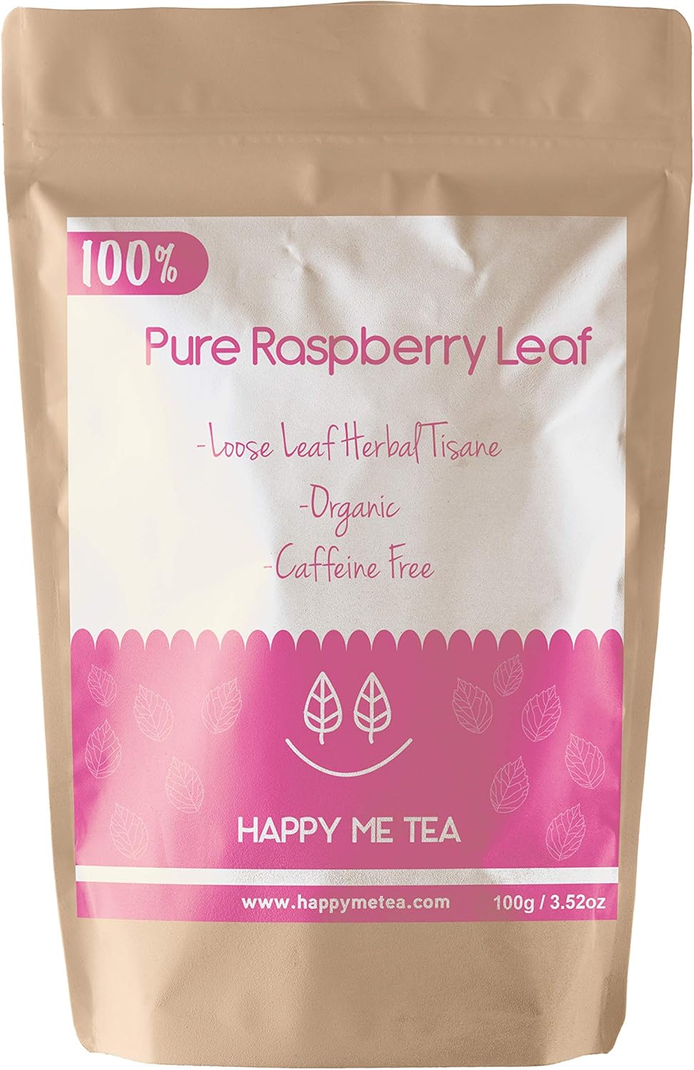 HAPPY ME TEA Raspberry Leaf Tea 100 Pure Organic Raspberry Tea