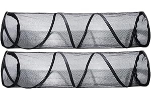 2 Pcs Portable Cat Play Tunnels (Can Use Alone or Combined) - 3 in 1 Playpen Outdoor Enclosures for Puppy, Dog, Rabbit, Small
