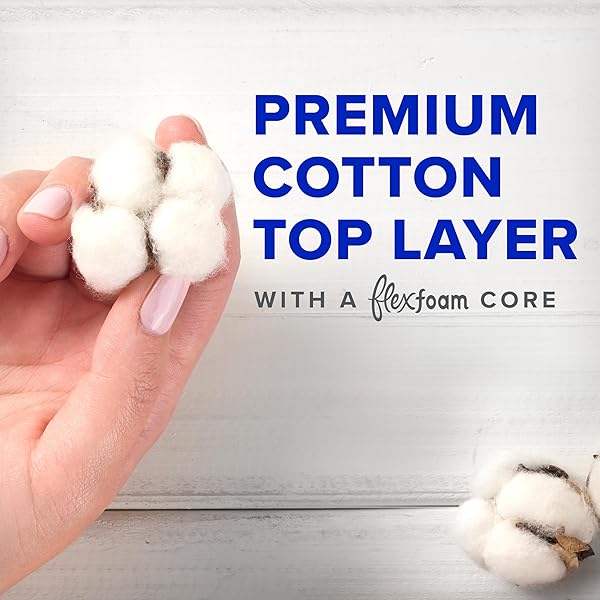 ALWAYS PURE COTTON FEMININE PADS FOR WOMEN, FLEXFOAM PADS WITH WINGS, 28 COUNT