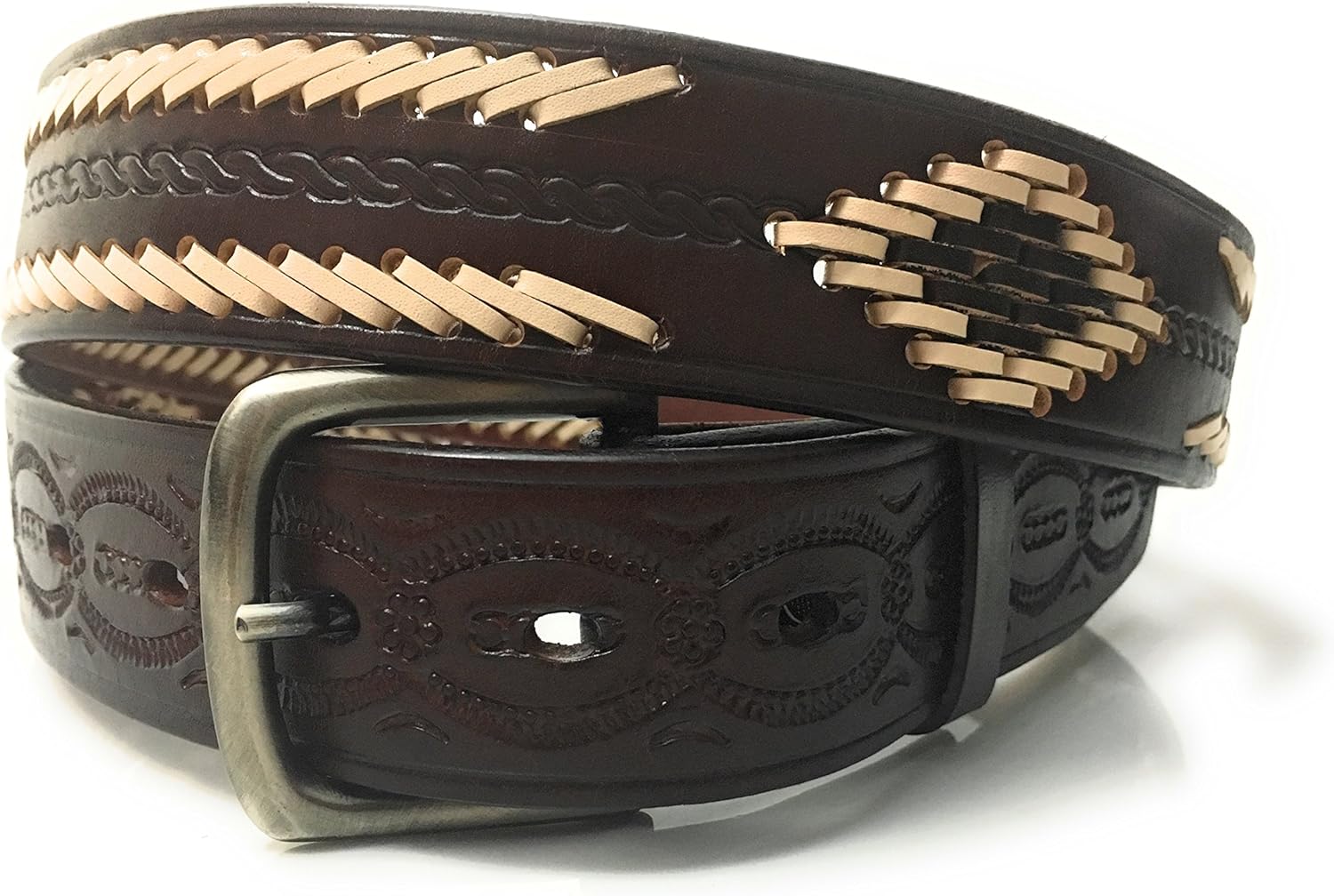 western leather belts without buckles