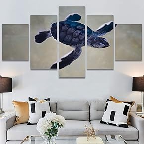 SIGNWIN 5 Panel Canvas Wall Art Alligators Closeup...