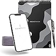 Rocketbook Smart Reusable Notebook, Flip Executive Size Spiral Notebook, Lunar Winter, (6" x 8.8"")