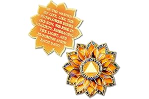IELCJJ Personalized Sunflower Sobriety Coin - Colorful Glass Broken and Rebuilt AA Coins - Affirmation Addiction Sober NA AA Chips and Medallions - Living Clean Alcoholics Anonymous Gifts for Men Women