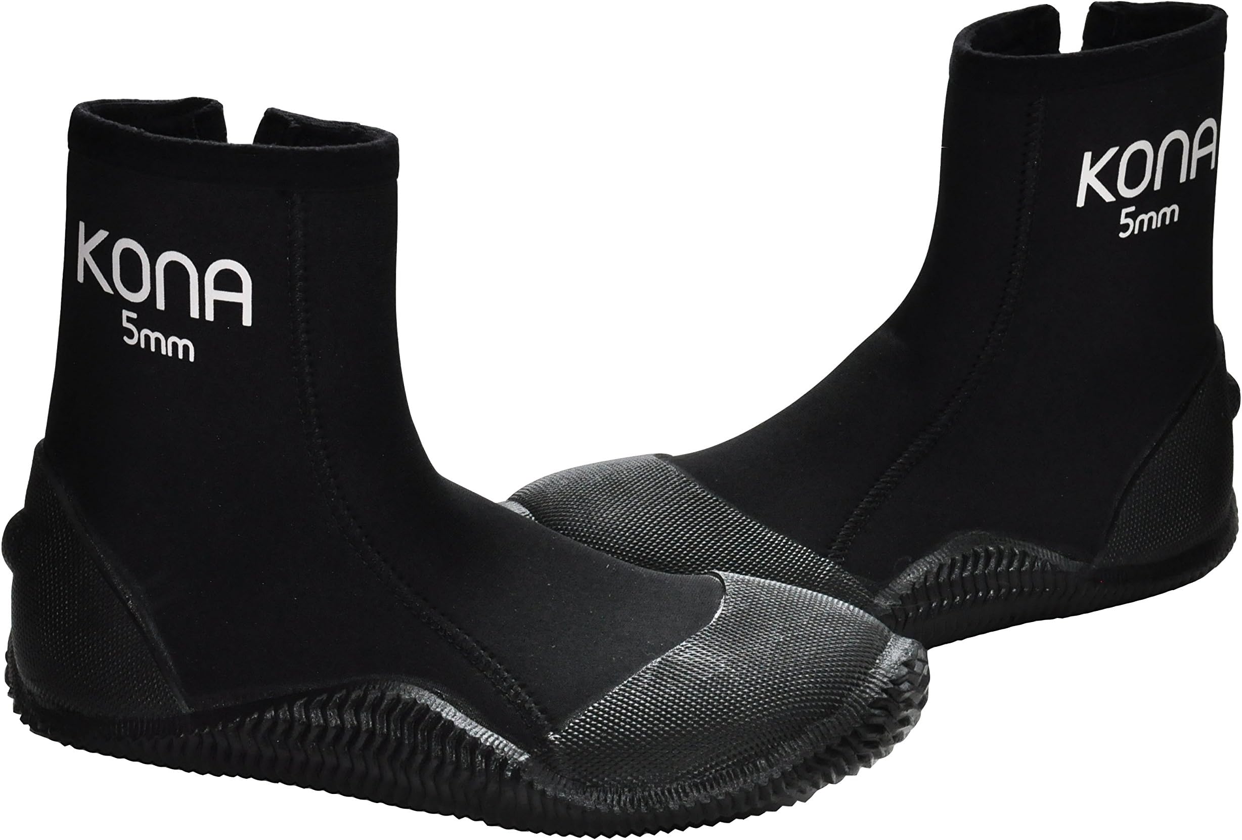 Kona 5mm Premium Double-Lined Neoprene Scuba Diving and Snorkeling Dive Boots/Booties with Vulcanized Grip Technology