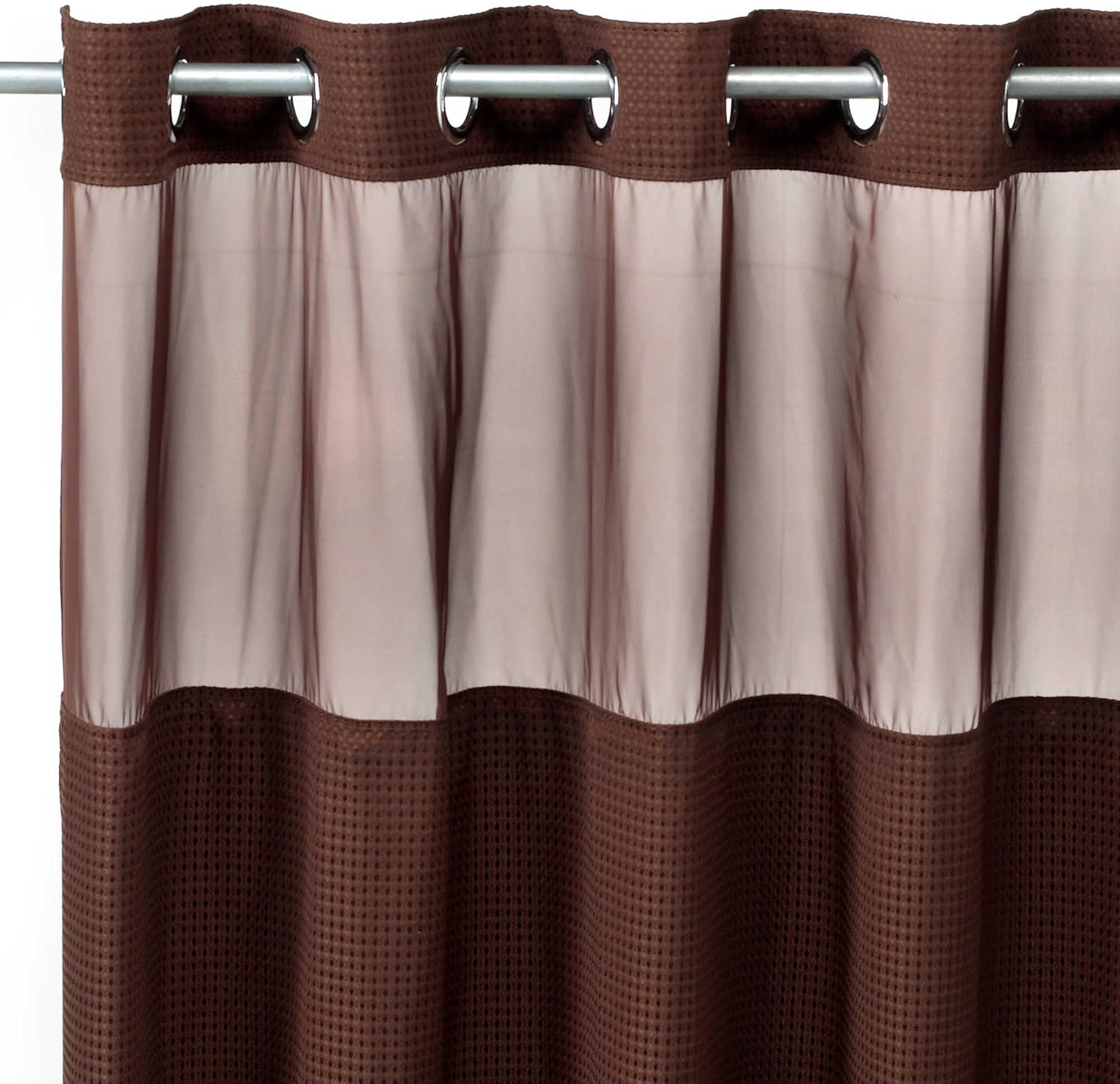 Amazon Com Hookless Waffle Fabric Shower Curtain Size 71 X