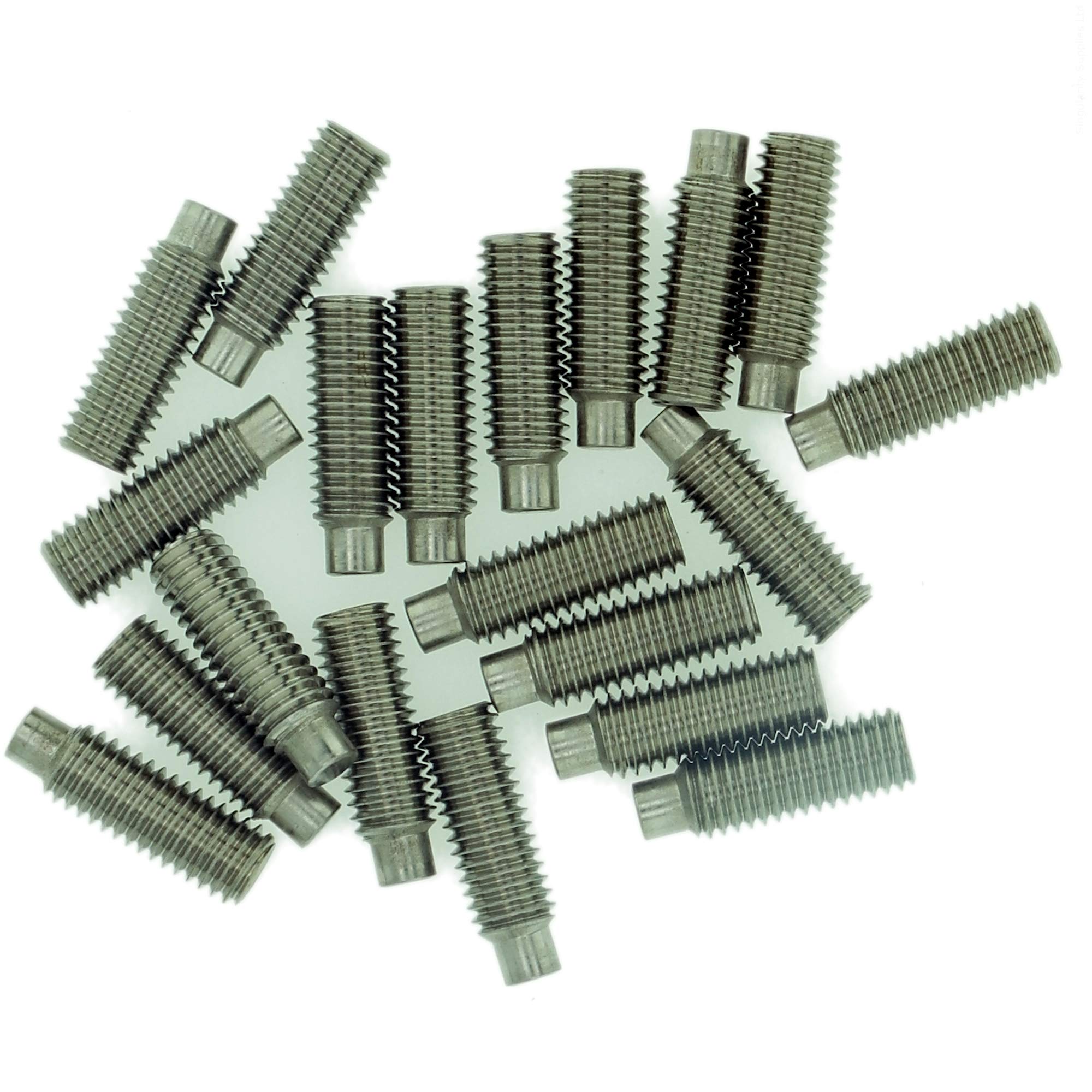 M2 (2mm x 12mm) Hex Socket Grub Screw (Dog Point) - Stainless Steel (A2) (Pack of 20)