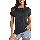 MAGCOMSEN Women's Short Sleeve Quick Dry T-Shirts Wicking Moisture Workout Athletic Running Shirts