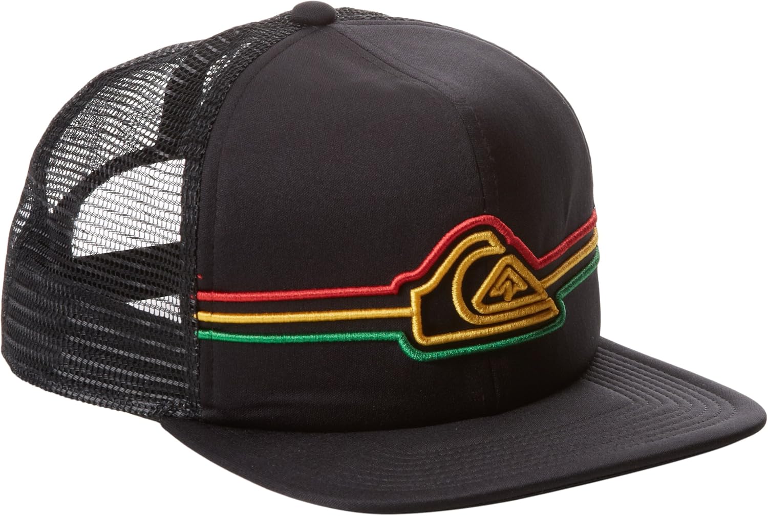 Quiksilver Mens Strapped Trucker Hat, O/S, Rasta Amazon.co.uk Clothing