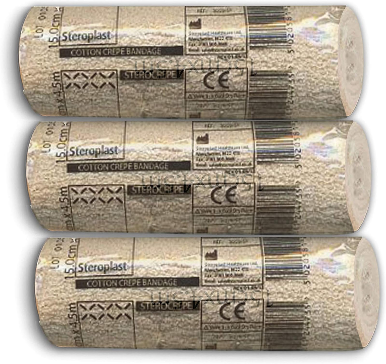 3 X CONTOUR BODY WRAP CREPE BANDAGES 15cmx4.5m ANTI-CELLULITE RE-USEABLE AND WASHABLE SELF SLIMMING GUAM CLAY