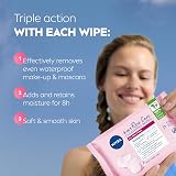 NIVEA 3in1 Rose Care Cleansing Wipes 50pk Plant-Based Makeup Remover Organic view 2