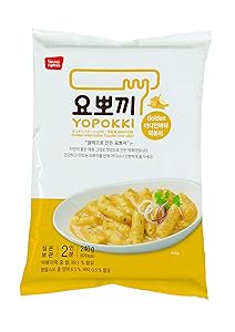 Instant Topokki Rapokki Rice Cake with Ramen Noodles Popular Korean Food Various Flavors 떡볶이 라볶이 (Golden Onion Butter_Topokki, 240g 1 Pouch (2 Servings))