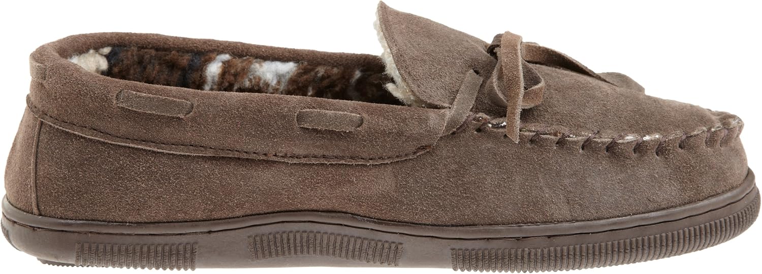  | MUK LUKS Men's Paul Printed Berber Suede Moccasin Slipper | Slippers