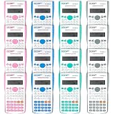 16 Pack 2 Line Engineering Scientific Calculators Bulk Calculator Pack Classroom Scientific Calculator Pack Calculator Set Scientific Bulk for Office School(Multicolor)