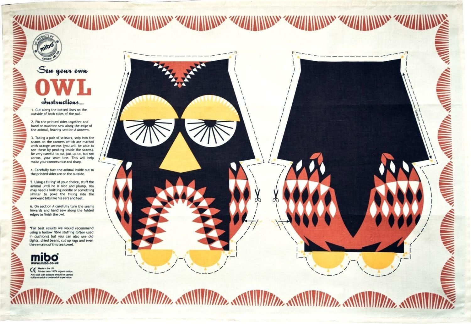 Mibo Owl Tea Towel