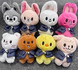 RHEETADA 8 PCS Skzoo SKZ Plushies Keychains SKZ