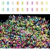 4000pcs Glow in The Dark Beads 4mm Luminous Glass Seed Beads 10 Colors Luminous Bracelet Bead Round Glass Bead for Jewelry Making DIY Bracelet Earring Necklace Anklet Crafts and Hair Braiding