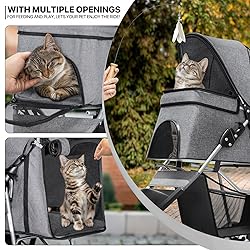 MoNiBloom 3 Wheels Pet Dog Cat Stroller for Small