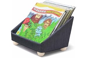 Record Roots Vinyl Record Display Organanizer – Compact Storage Vinyl Holder up to 40-45x 12-inch Vinyl Record – Storage Rack for Books Magazines Files