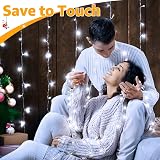 Ollny Curtain Fairy Lights 300LED 3x3m Waterfall Mains Powered Remote 8 Modes view 9