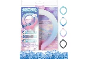 XINHOME Neck Cooling Tube Wraps Ice Ring Neck Cooler Personal Ice Pack Wrap for Hot Weather Gel Reusable Wearable Gel Cooling for Summer Heat Hot Flashes Freezer Below 64.4℉