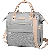 AIJIEKE Lunch Bag for Women, Leakproof & Insulated Work Lunch Tote, Reusable Adult Cooler Bag with Water Bottle Side Pocket & Removable Shoulder Strap, Grey