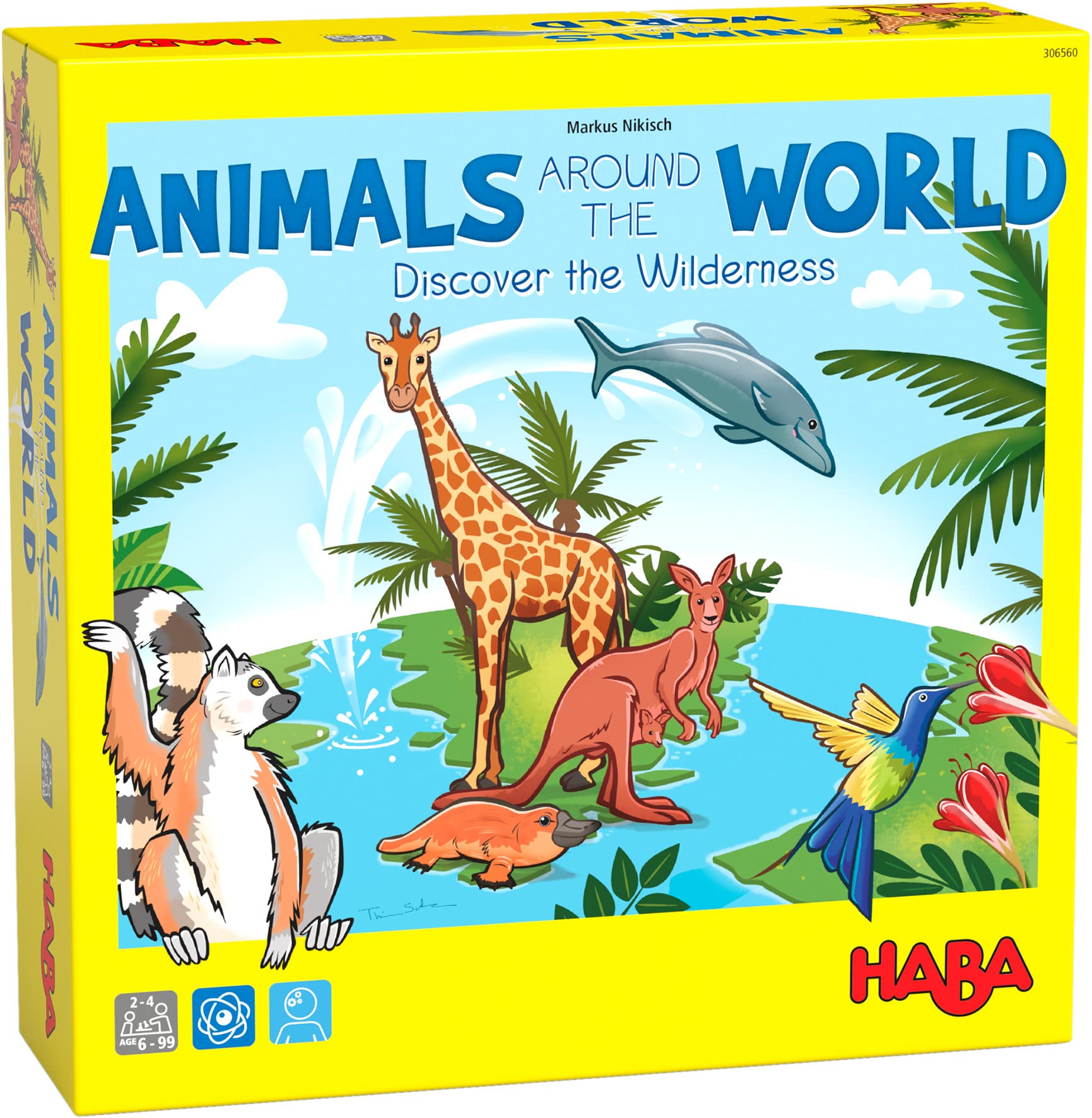 HABA 306561 Animals Around the World - A Wildly exciting facts game for 2 to 4 children ages 6 and older, English version (Made in Germany)