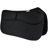 ECP Equine Comfort Products Thermoregulating Western Saddle Pad, Machine Washable Contoured Fit, Water Absorbing, Therapeutic, Shock Absorbing with Adjustable Memory Foam Shims