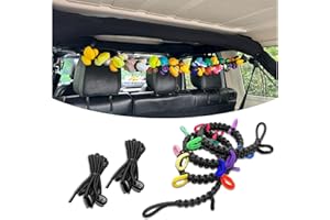 ROMASO Rubber Ducks Holder for Jeep,Paracord Duck Holder for Jeep Wrangler YJ TJ JK JL JT,Can Hold 34 Rubber Ducks,Black