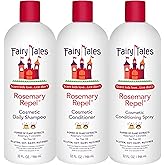 Fairy Tales Rosemary Repel Daily Kids Shampoo, Conditioner & Conditioning Spray Refill Trio– Kids Like the Smell, Lice Do Not