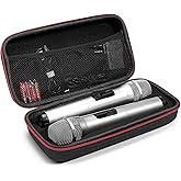 IMIKEYA Case: Portable Storage Box Case Hard EVA Cover Carrying Bag Dual Handheld Mic Shockproof with Zipper Hard Travel