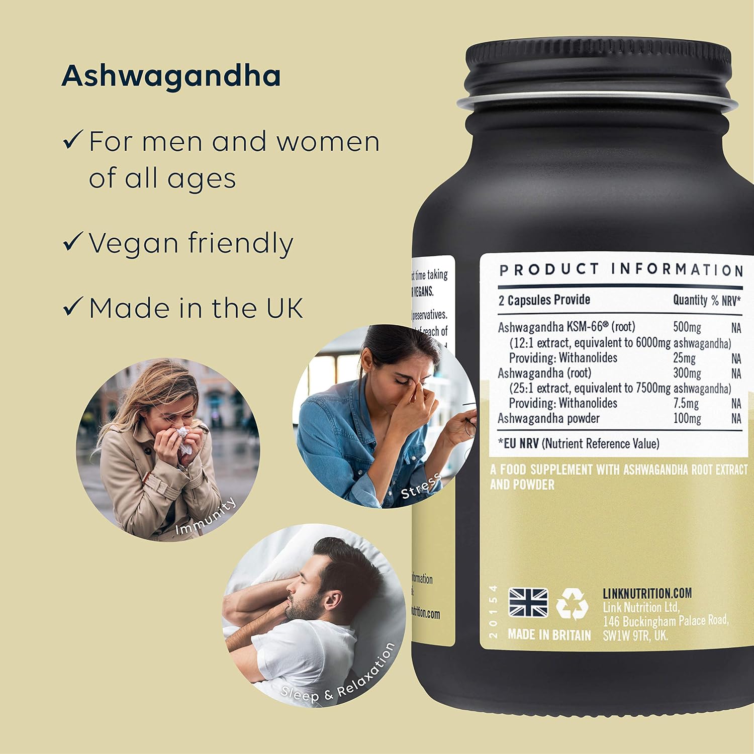 Ashwagandha Root Extract, 60 count (Pack of 1) - Image 5