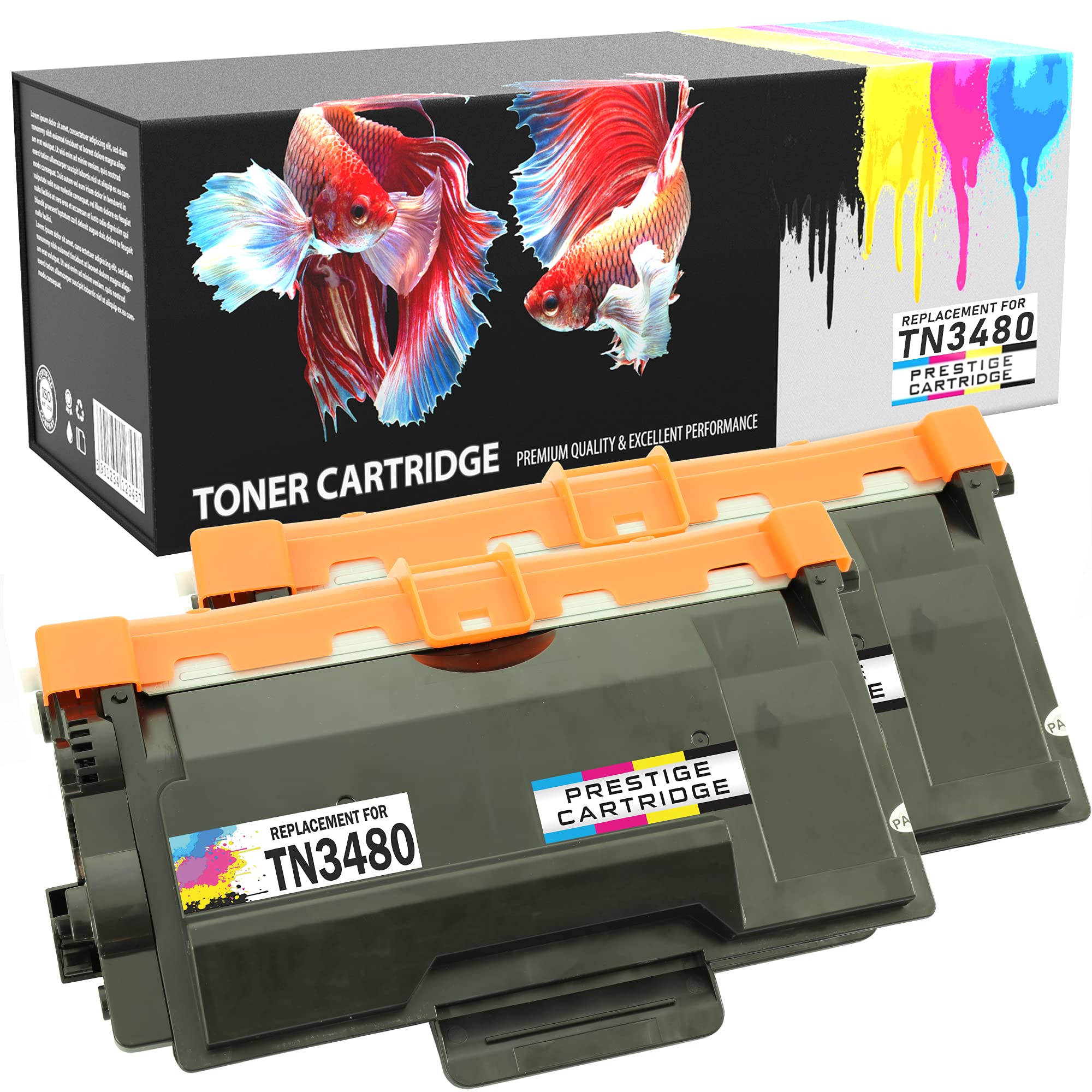 Compatible High Yield (8,000 Pages) Laser Toner Cartridges for Brother DCP-L5500, DCP-L6600, HL-L5000, HL-L5100, HL-L5200, HL-L6300, HL-L6400, MFC-L5700, MFC-L6800, MFC-L6900 - Black (Pack of 2)
