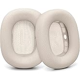 Ear Cushions Replacement for AirPods Max 2024, Ear Pads Cover for Apple Air Pods Max 2 Over-Ear Headphones with Sweatproof Protein Leather (Starlight)