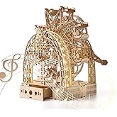 Uplike 3D Wooden Puzzles for Adults: 3D Puzzle Light-Up Ferris Wheel with Music Box - 222psc Wooden Puzzles Model Building Kits Fun Gifts for Adult with Storage Box - Hobbies for Men Women（Large）