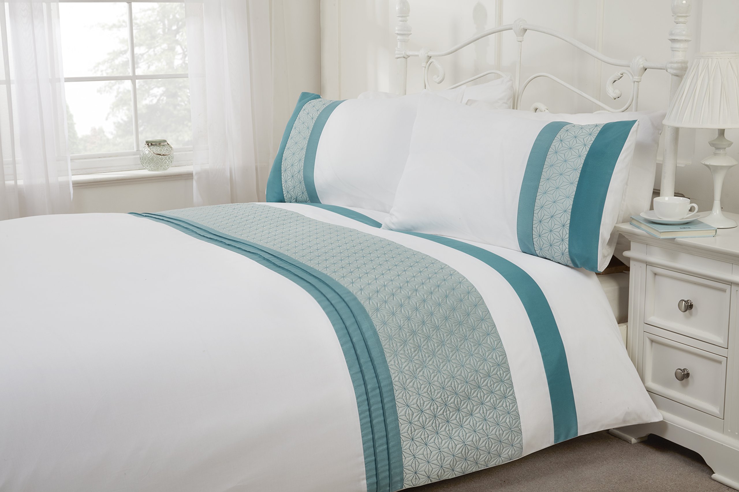 Rapport Home Anise Superking Duvet Cover Set Blue