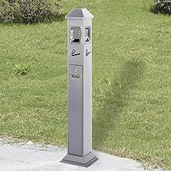 AIWFL Stainless Steel Vertical Trash Bin Outdoor