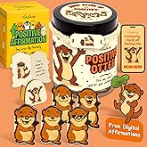 Stofinity Positive Otter Gifts For Otter Lovers - Daily Affirmation Cards For Women Friend, Coworker Birthday Gift For Men, Inspirational Teen Girl Gifts Emotional Support Otters Desk Accessories