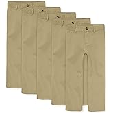 The Children's Place Boys Stretch Relaxed Straight Chino Pants, Multipacks