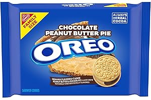 OREO Chocolate Peanut Butter Pie Sandwich Cookies, Family Size, 17 oz