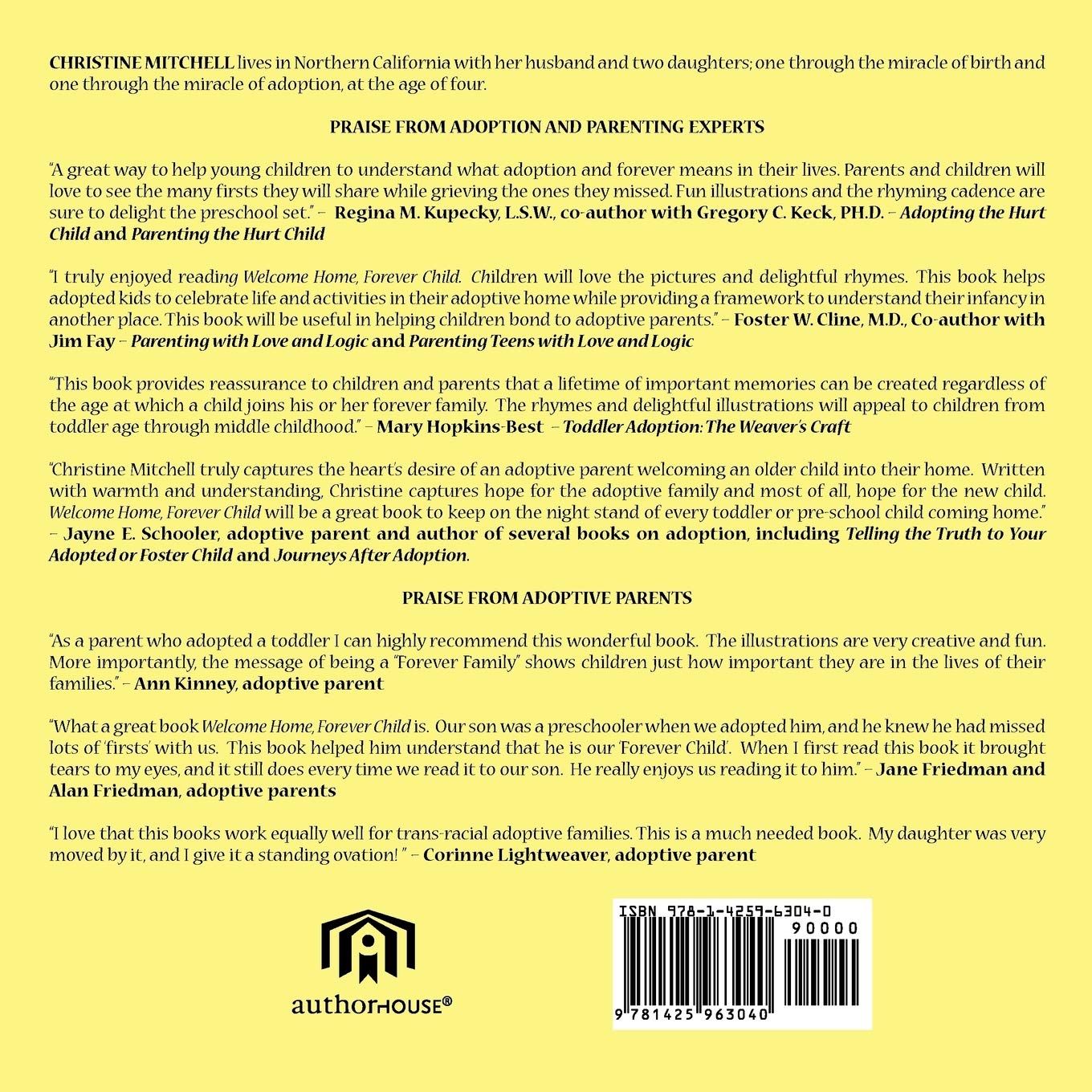 Welcome Home Forever Child A Celebration Of Children Adopted As Toddlers Preschoolers And Beyond Mitchell Christine 9781425963040 Amazon Com Books