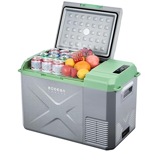 BODEGACOOLER 12 Volt Car Refrigerator, 26 Quart Car Fridge, -4℉-68