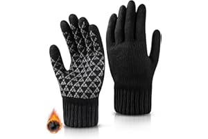 Daisiki Winter Gloves for Women Warm Cozy Gloves for Cold Weather Thick Alpaca Fleece Winter Touchscreen Fingers Gloves