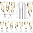 SUREHOME Plastic Champagne Flutes 200 Pack Champagne Glasses Disposable Mimosa Glasses 5 Oz Crystal Clear Plastic Flutes for
