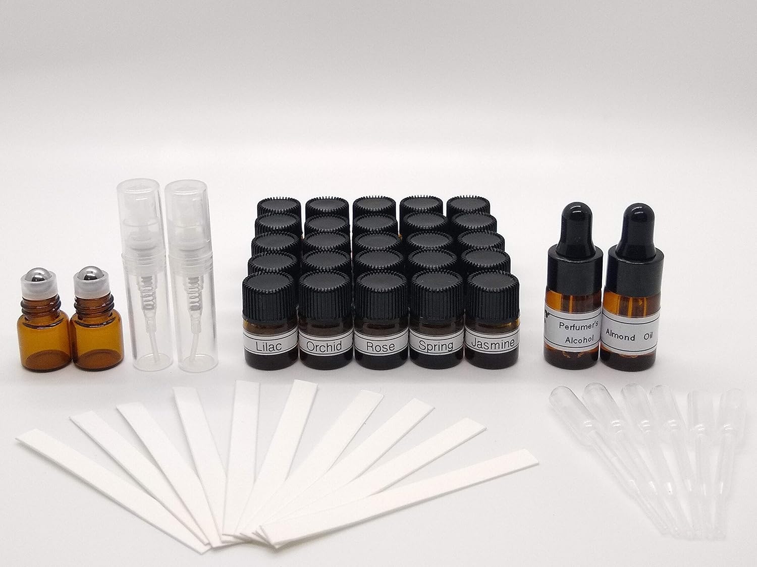 Amazon Com Fragrance Kit 60 Piece Perfume Making Kit Zephyr Collection 25 Fragrance Oils 1ml 1ml Bottles Handmade