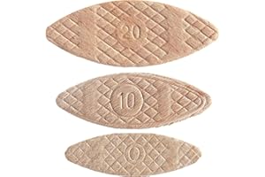 Trend 100pcs Beechwood Joining Biscuits Variety Pack (No. 0, 10, 20) for Woodworking, Joinery, and Furniture Framing, BSC/MIX/100
