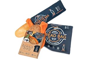 THINK4EARTH® - Large Bread and Baguette Bags (Dark Blue, Bread & Baguette Set)