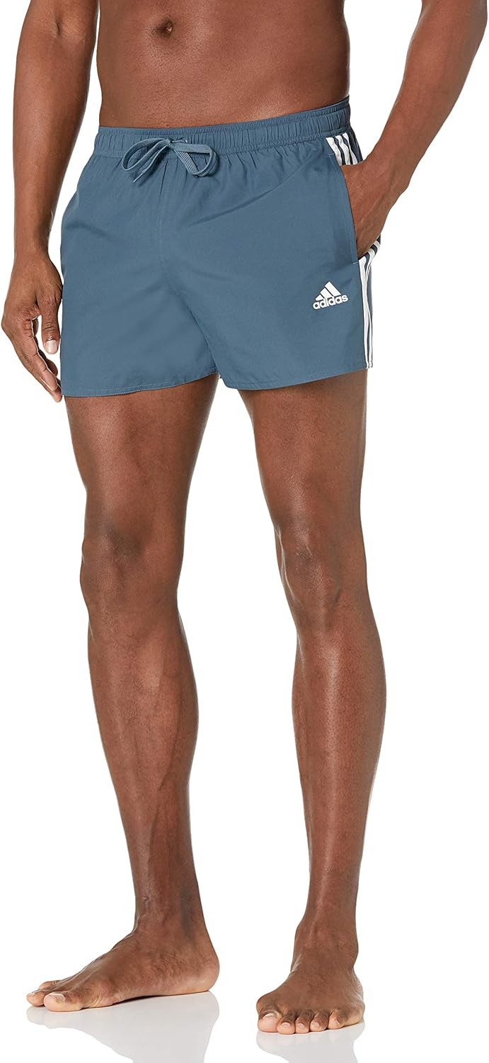 adidas mens 3Stripes CLX Swim Shorts Legacy Blue Small Amazon.co.uk