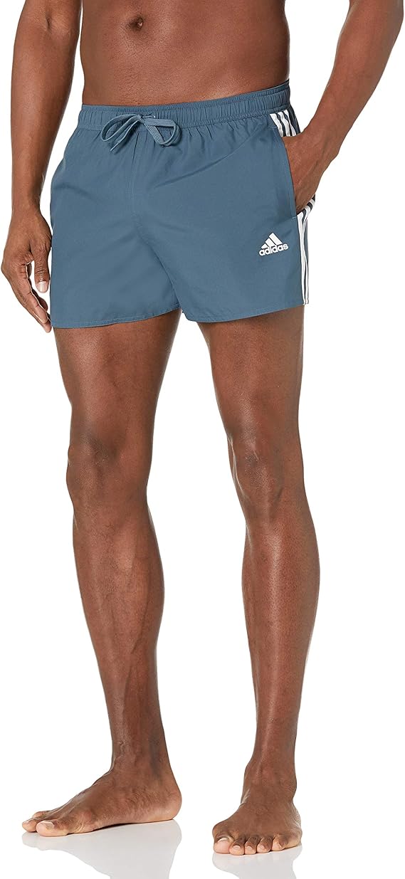 Adidas Mens 3Stripes CLX Swim Shorts Legacy Blue Medium Amazon.ca