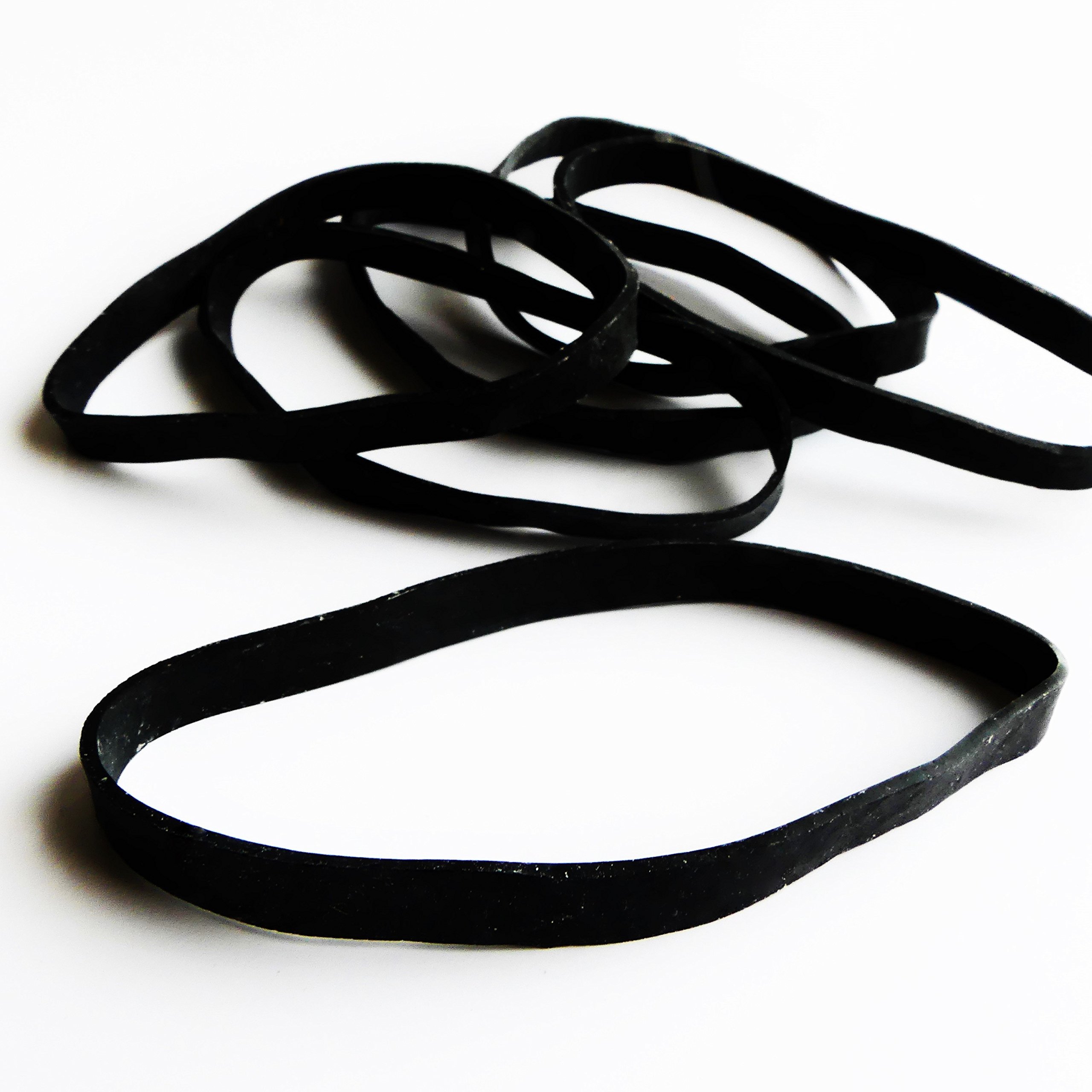 Photo 1 of Crafted-Brand 20 Heavy Duty Rubber Bands | Big Thick XL-Large UV Resistant Black Rubber-Bands for Fishing, RC, or Hair + Use What the Pros Use + 1 Pack of 20 Bands (# 64-size, 1/4 x 3 1/2 Inch)