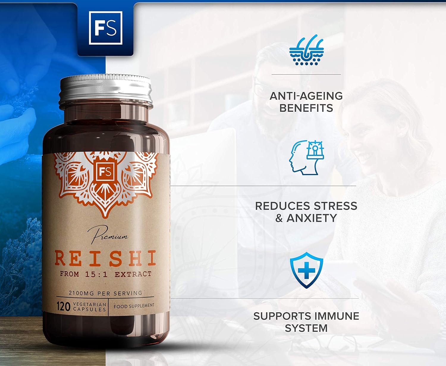 FS Reishi Mushroom Capsules, 120 count (Pack of 1) - Image 5